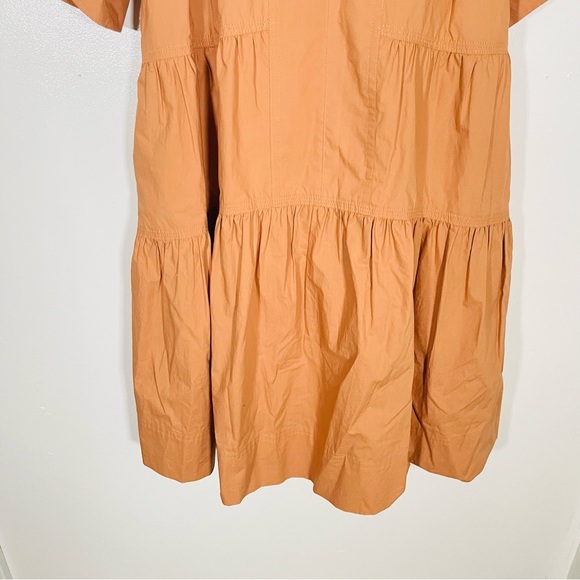 NEW A.L.C. Camila Dress Cafe Latte Tan Oversized Cotton Mini Beach Pool Neutral - Picture 3 of 8